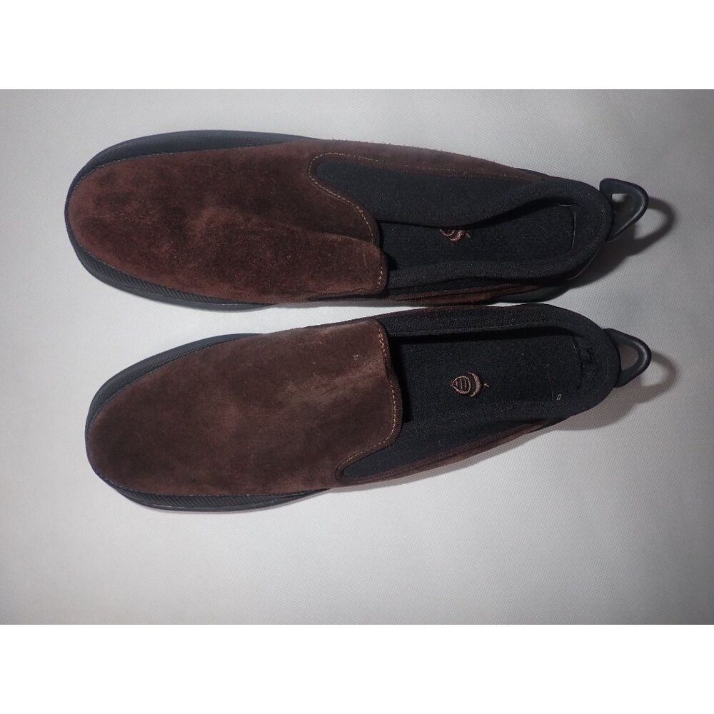 Acorn Men's Brown Suede Slip-On Shoes With Rubber Soles 8‎ Casual Mocs - Picture 5 of 6